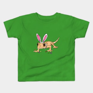 Funny Gecko Bunny, Easter Crested Gecko Kids T-Shirt